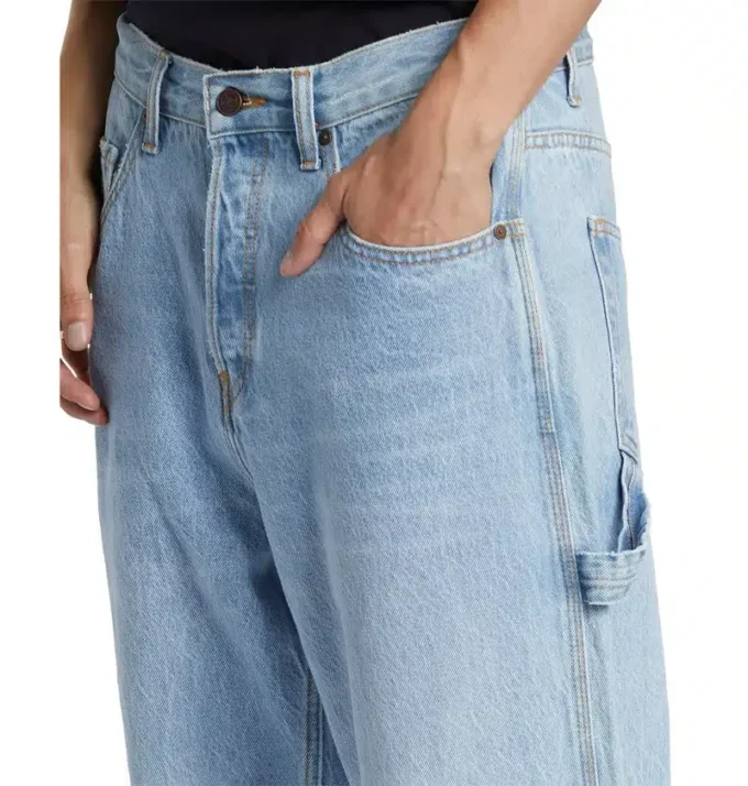 Jeans da carpentiere baggy da uomo Worker