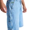 Pantaloncini da lavoro in denim larghi da uomo
