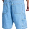 Pantaloncini da lavoro in denim larghi da uomo