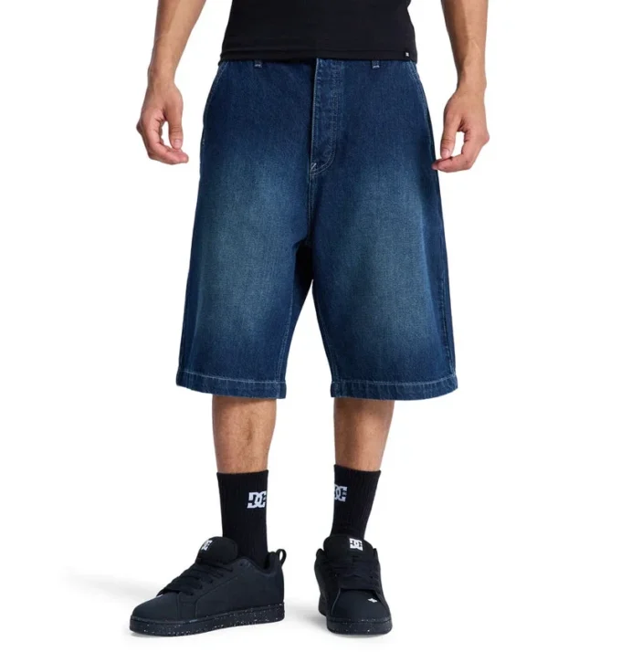 Shorts in denim baggy da uomo